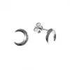 Pendientes Luna De Plata De Ley