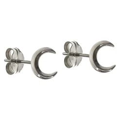 Pendientes Luna De Plata De Ley