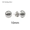 Best Pendientes Media Bola De Plata 10 Mm.