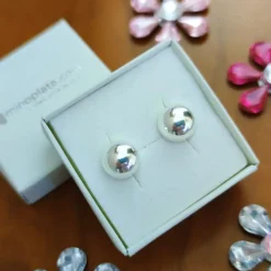 Best Pendientes Media Bola De Plata 10 Mm.
