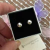 Outlet Pendientes Media Bola 8 Mm. De Plata De Ley