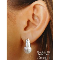 Best Pendientes Perlas Blancas 12 Mm. Y Plata De Ley