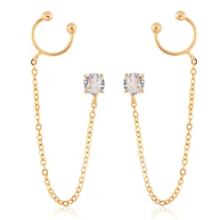 New Omar Joyas Rommy Pendientes Piercing Eslabones
