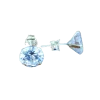 Sale Pendientes Plata Y Circonitas Blancas 9 Mm.