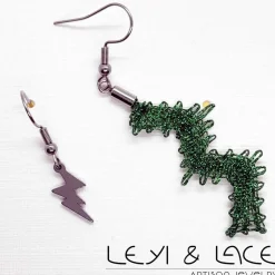Pendientes Rayo Verde