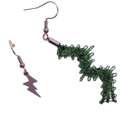 Pendientes Rayo Verde