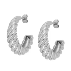 Pendientes Semi Aro disponible en acero y acero dorado