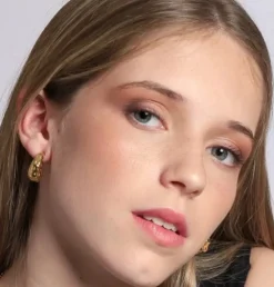 Hot Eriety Jewels Pendientes semi aro en acero