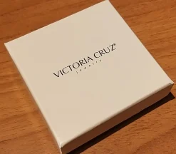 Pendientes Victoria Cruz Doble Aro De Plata Y Cristal Swarovski