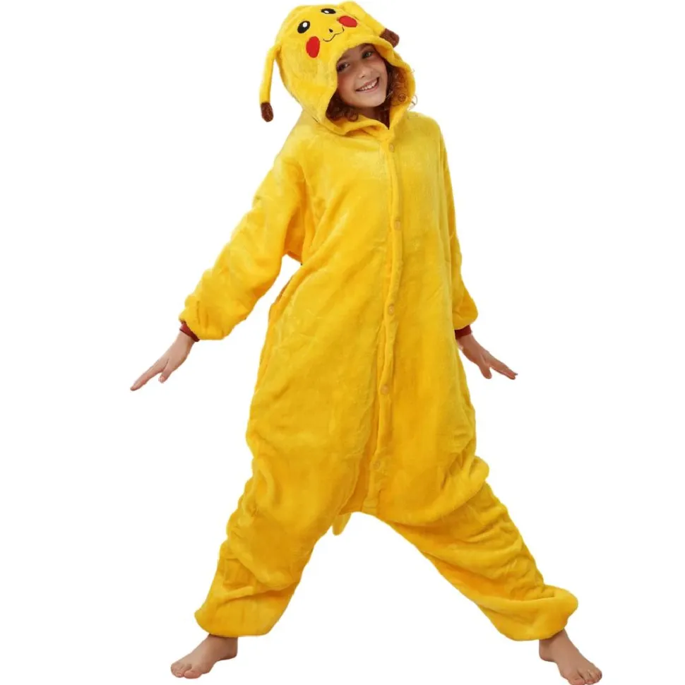 Pijama Mono Enterizo de Ratón Eléctrico Amarillo Infantil