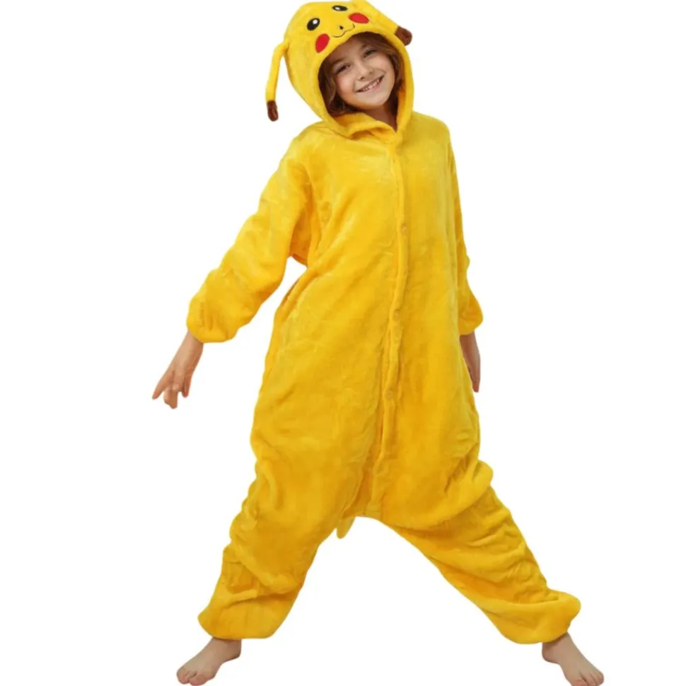 Pijama Mono Enterizo de Ratón Eléctrico Amarillo Infantil