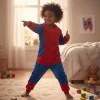 New Kebedo Moda Pijama Mono Enterizo de Superhéroe Araña Infantil
