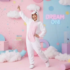 Pijama Mono Enterizo Unicornio Blanco Mujer