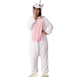 Pijama Mono Enterizo Unicornio Blanco Mujer