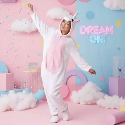 Pijama Mono Enterizo Unicornio Blanco Mujer