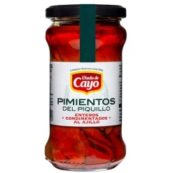 New Viuda de cayo Pimientos del Piquillo Enteros al Ajillo – Conserva Gourmet Artesanal