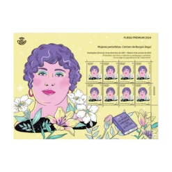 Sale Pliego premium Carmen de Burgos | Pliego de 8 sellos | #8MTodoElAño