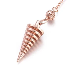 New Creatulote Péndulo en espiral en color oro rosa - Aproximadamente 225x2.5 mm