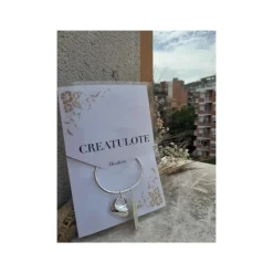 Best Creatulote Pulsera abierta con Llamador de Ángeles con forma de corazón y sonido armonioso bañada en Plata