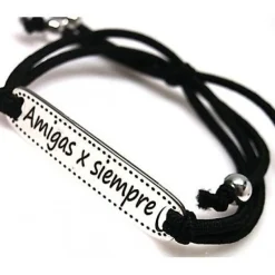 Hot Pulsera Amigas X Siempre Plata Y Elástica