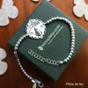Pulsera Bolas Con La Virgen Del Rocío De Plata De Ley