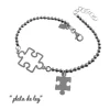 Pulsera Bolas Con Piezas De Puzzle En Plata De Ley
