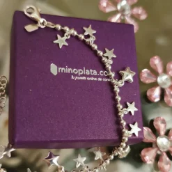 Discount Pulsera Bolas Y Estrellas De Plata De Ley