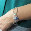 Pulsera Chica De Plata De Ley Con Rombos