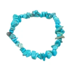 Discount Creatulote Pulsera Chip elástica Howlita Turquesa