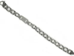 Sale Pulsera De Acero Eslabones Mate Y Brillo