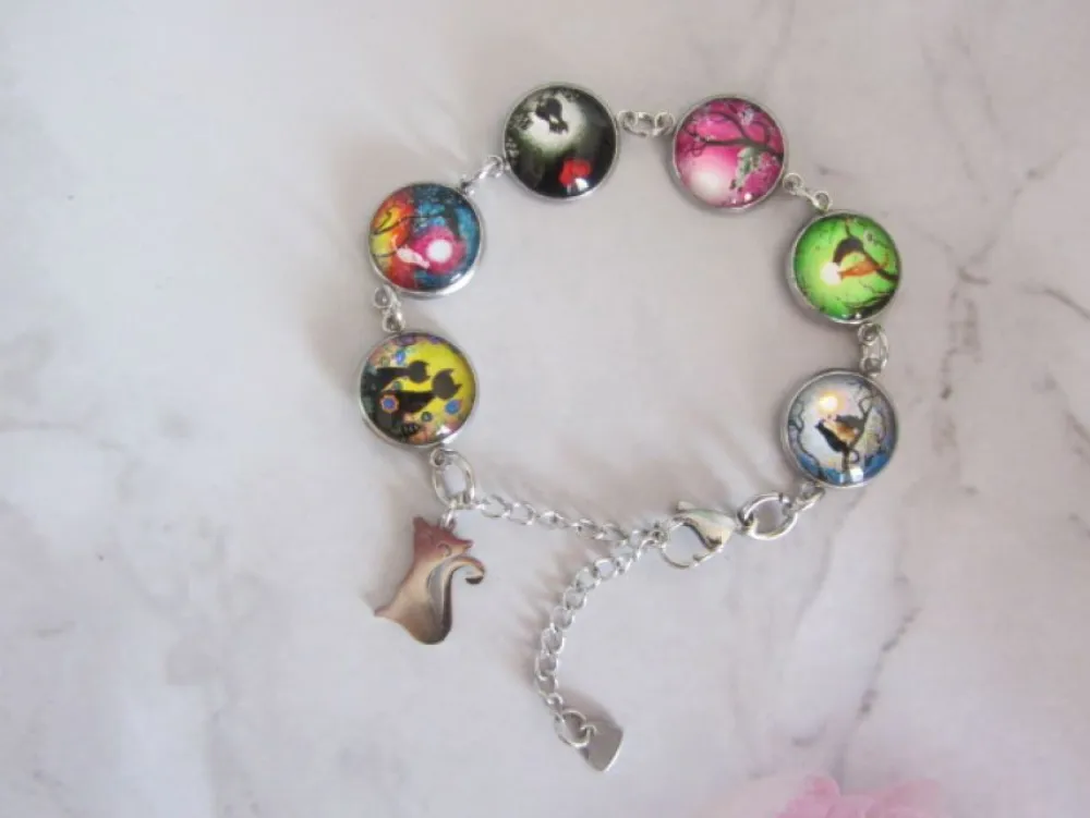 Clearance Che Carino Art Pulsera de acero inoxidable ''Gatos''