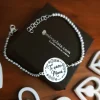 Pulsera De Bolas De Plata 3 Mm. Te Quiero Mamá