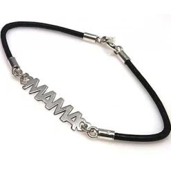 Online Pulsera De Cuero Y Plata Mamá