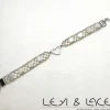 Pulsera de Encaje de Bolillos Corazón con Flores