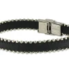 Online Pulsera De Piel Con Bolitas De Acero Inoxidable