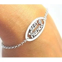 Best Pulsera De Plata Best Friends Ideal Para Regalo