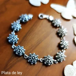 Pulsera De Plata Charro Con Mosqueton