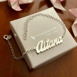 Pulsera De Plata Con Nombre
