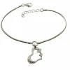Pulsera De Plata Corazón Personalizado Con Cualquier Nombre