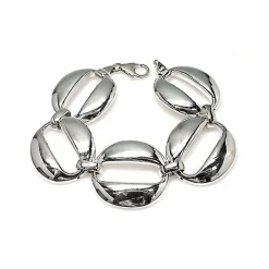 Pulsera Electroforming Con Grandes Eslabones De Plata De Ley