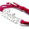 Pulsera Elástica Nombre Personalizado De Plata De Ley