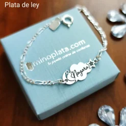 Online Pulsera Esclava Infantil Nube Personalizada De Plata De Ley
