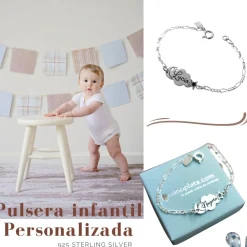 Online Pulsera Esclava Infantil Nube Personalizada De Plata De Ley