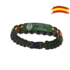 Hot PCMaes Pulsera España paracord escudo Ejército de Tierra Verde