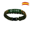 Pulsera España paracord escudo COE Verde