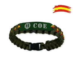 Pulsera España paracord escudo COE Verde