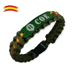 Pulsera España paracord escudo COE Verde