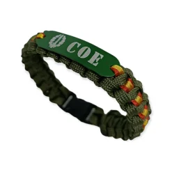 Pulsera España paracord escudo COE Verde