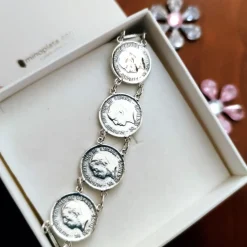 Pulsera Monedas De Plata De Ley