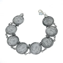 Pulsera Monedas De Plata De Ley